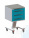 Стол С3 Модель 2 - Колеса 75 мм, рабочая поверхность из нерж.стали и стекла 5 мм