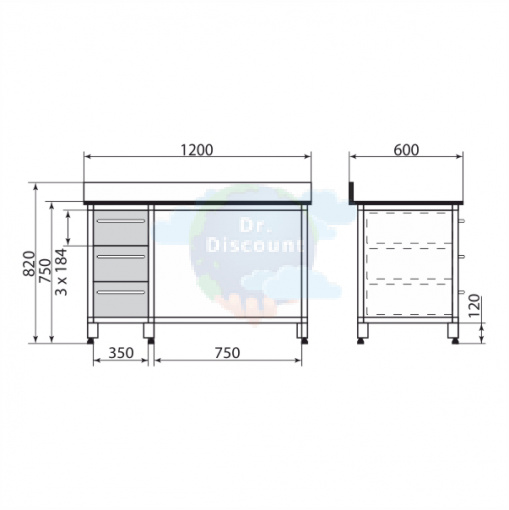 Медицинский стол ДМ-6-006-09 (код 1006.15)
