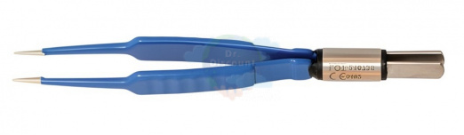 Пинцет биполярный прямой, общая длина 11 см, кончик прямой, ширина кончика 0,5 мм