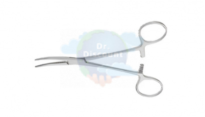 Зажим Crile гемостатические, 1x2 зуба, изогнутые, 14 см