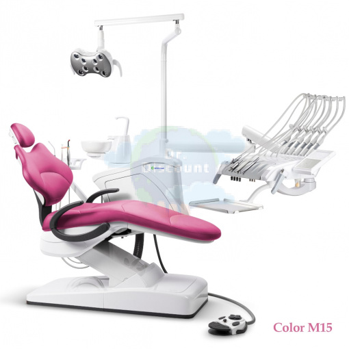 GreenMED S300 COLORFUL – Стоматологическая установка с мягкой обивкой и с верхней подачей